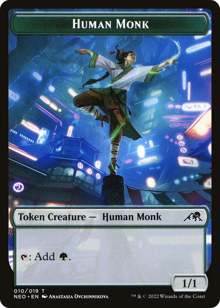 Human Monk Token 10 card from Kamigawa: Neon Dynasty