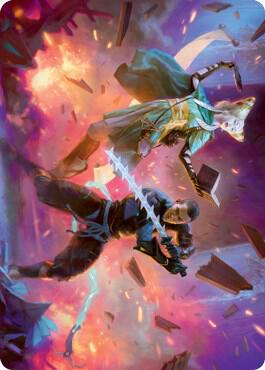 Explosive Entry Art Card 13 card from Art Series: Kamigawa: Neon Dynasty