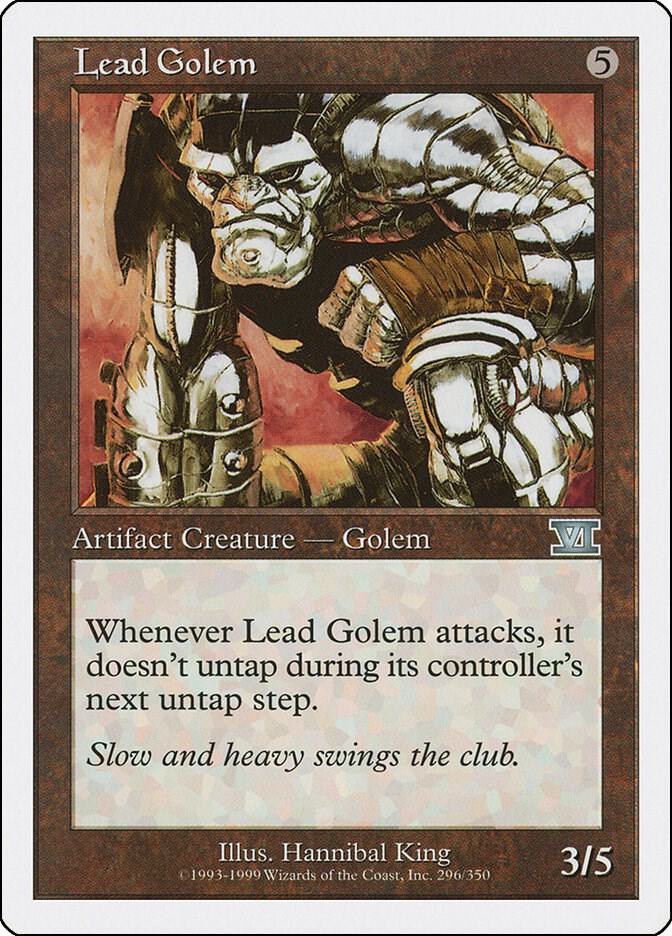 Lead Golem 296 card from Classic Sixth Edition