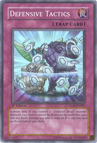 Defensive Tactics GLAS-EN083 card from Gladiator's Assault