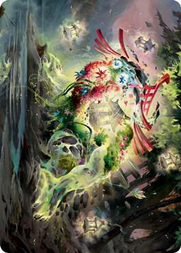 Go-Shintai of Life's Origin Art Card 26 card from Art Series: Kamigawa: Neon Dynasty