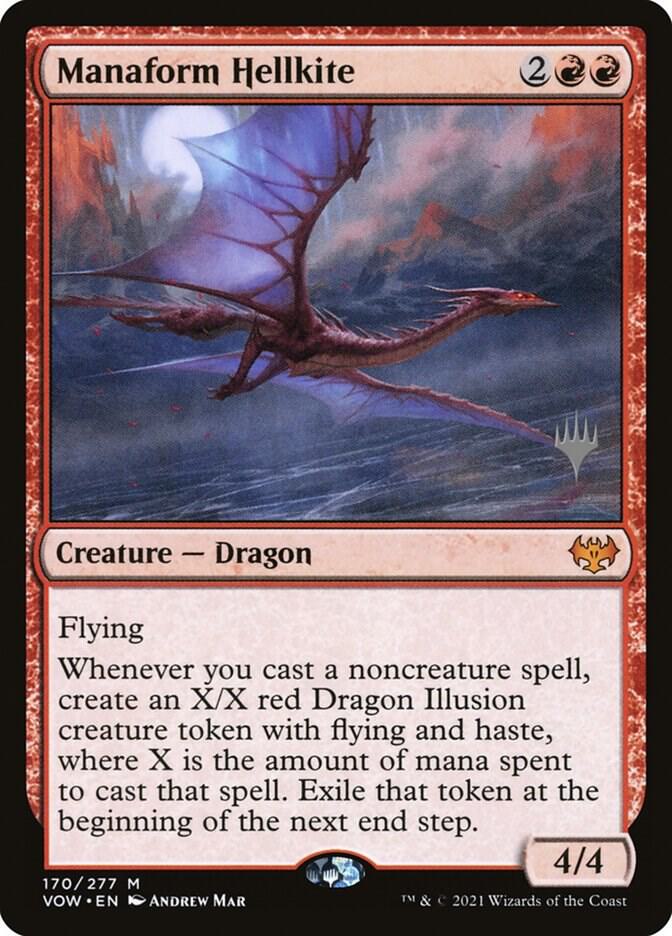 Manaform Hellkite 170 card from Promo Pack: Kamigawa: Neon Dynasty