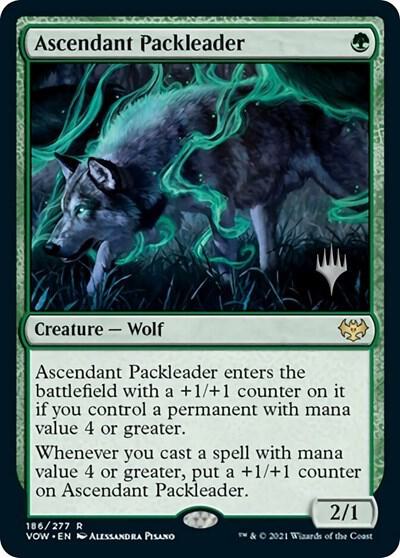 Ascendant Packleader 186 card from Promo Pack: Innistrad: Midnight Hunt