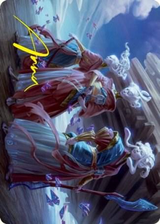 Guardians of Oboro Art Card (Gold-Stamped Signature) 30 card from Art Series: Kamigawa: Neon Dynasty