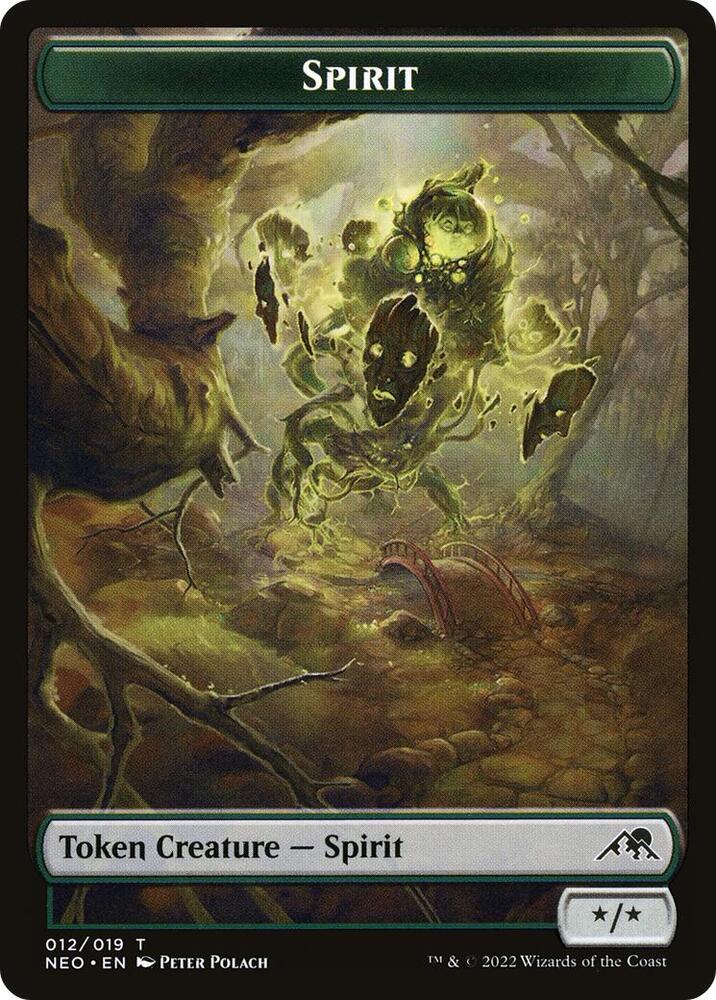 Spirit Token 12 card from Kamigawa: Neon Dynasty