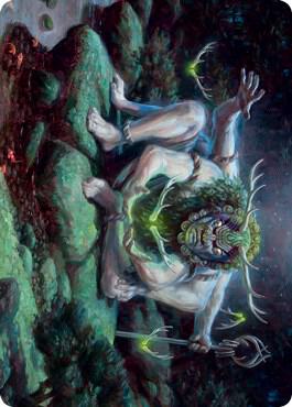 Myojin of Towering Might Art Card 34 card from Art Series: Kamigawa: Neon Dynasty