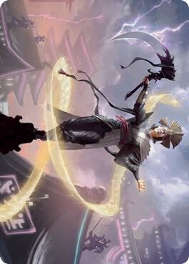 Naomi, Pillar of Order Art Card 35 card from Art Series: Kamigawa: Neon Dynasty