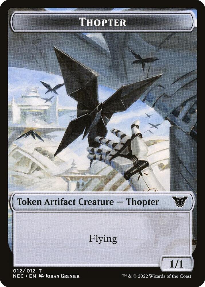 Thopter // Spirit Double-Sided Token 12 // 2 card from Commander: Kamigawa: Neon Dynasty