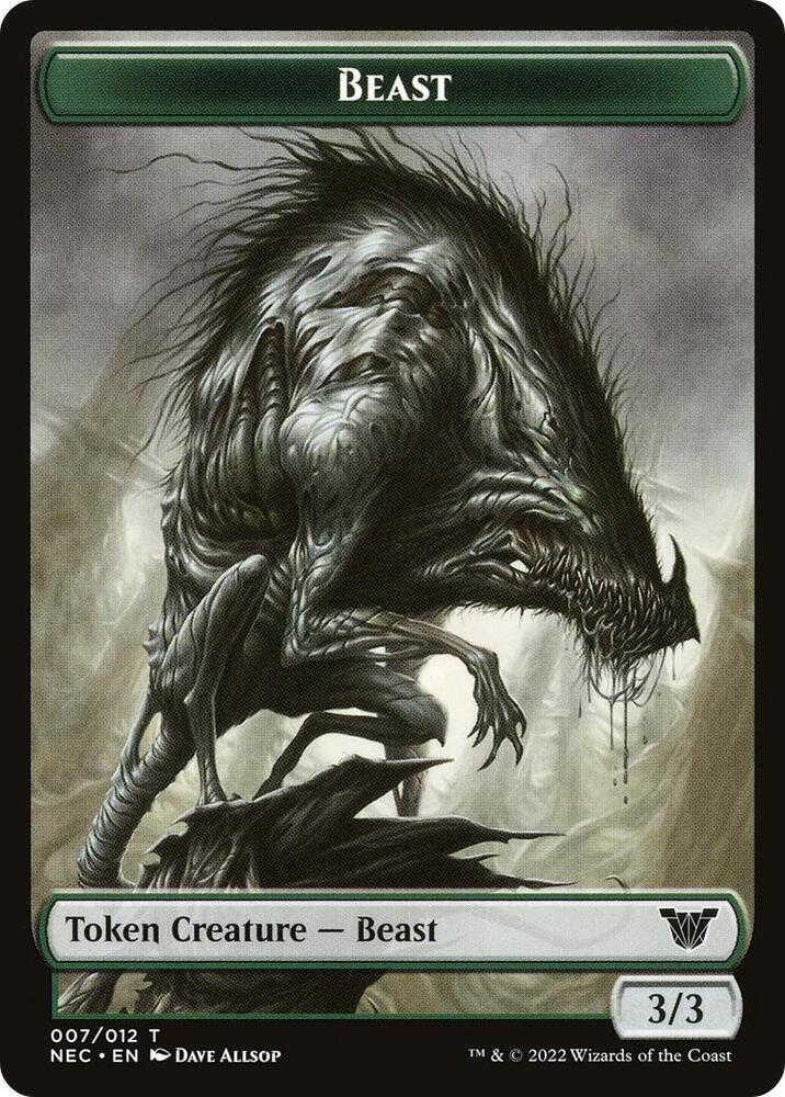 Beast // Treasure Double-Sided Token 7 // 17 card from Commander: Kamigawa: Neon Dynasty