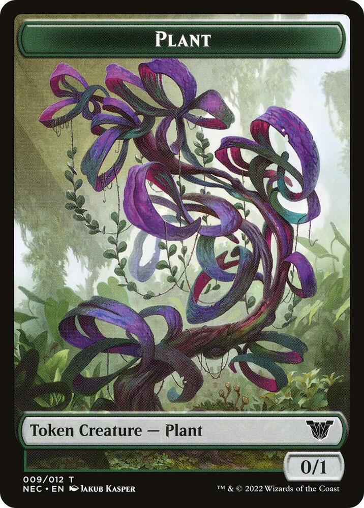 Plant // Treasure Double-Sided Token 9 // 17 card from Commander: Kamigawa: Neon Dynasty