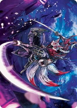 Blade-Blizzard Kitsune Art Card 47 card from Art Series: Kamigawa: Neon Dynasty