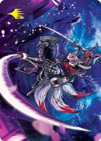 Blade-Blizzard Kitsune Art Card (Gold-Stamped Signature) 47 card from Art Series: Kamigawa: Neon Dynasty
