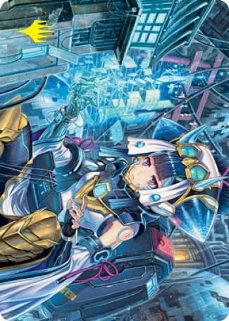 Covert Technician Art Card (Gold-Stamped Signature) 51 card from Art Series: Kamigawa: Neon Dynasty