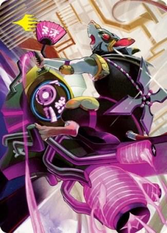 Nashi, Moon Sage's Scion Art Card (Gold-Stamped Signature) 59 card from Art Series: Kamigawa: Neon Dynasty