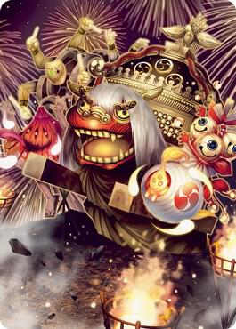 March of Reckless Joy Art Card 62 card from Art Series: Kamigawa: Neon Dynasty