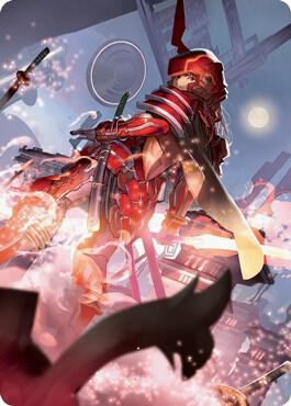 Peerless Samurai Art Card 63 card from Art Series: Kamigawa: Neon Dynasty