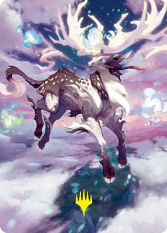 Hinata, Dawn-Crowned Art Card (Gold-Stamped Signature) 68 card from Art Series: Kamigawa: Neon Dynasty
