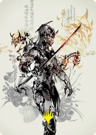 Satoru Umezawa Art Card (73/81) (Gold-Stamped Signature) card from Art Series: Kamigawa: Neon Dynasty