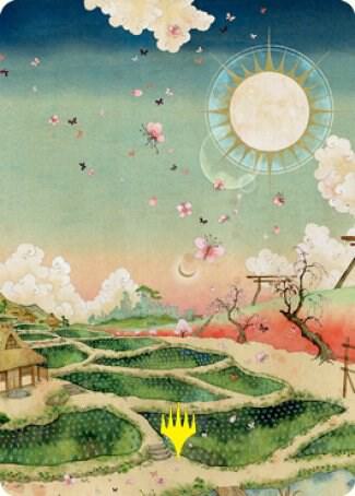 Plains (293) Art Card (79/81) (Gold-Stamped Signature) card from Art Series: Kamigawa: Neon Dynasty