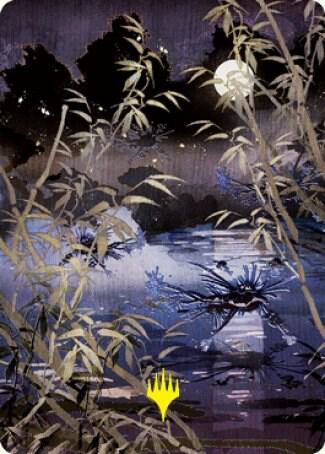Swamp (297) Art Card (Gold-Stamped Signature) 81 card from Art Series: Kamigawa: Neon Dynasty