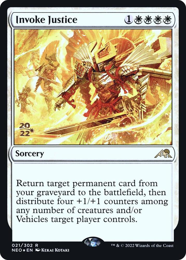 Invoke Justice 21 card from Prerelease Cards