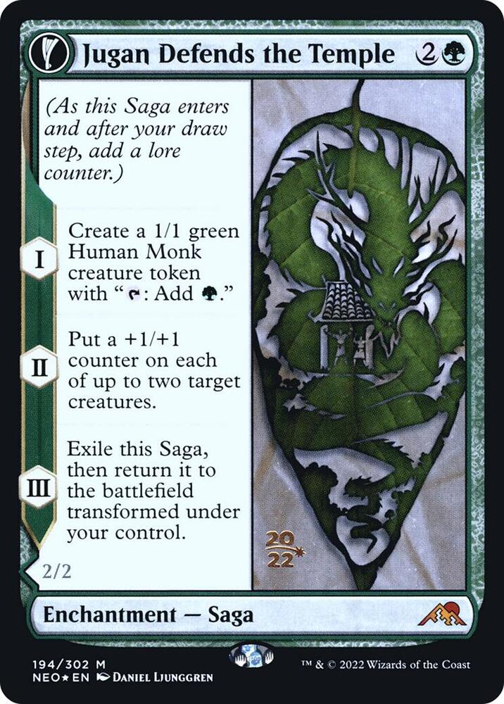 Jugan Defends the Temple 194 card from Prerelease Cards