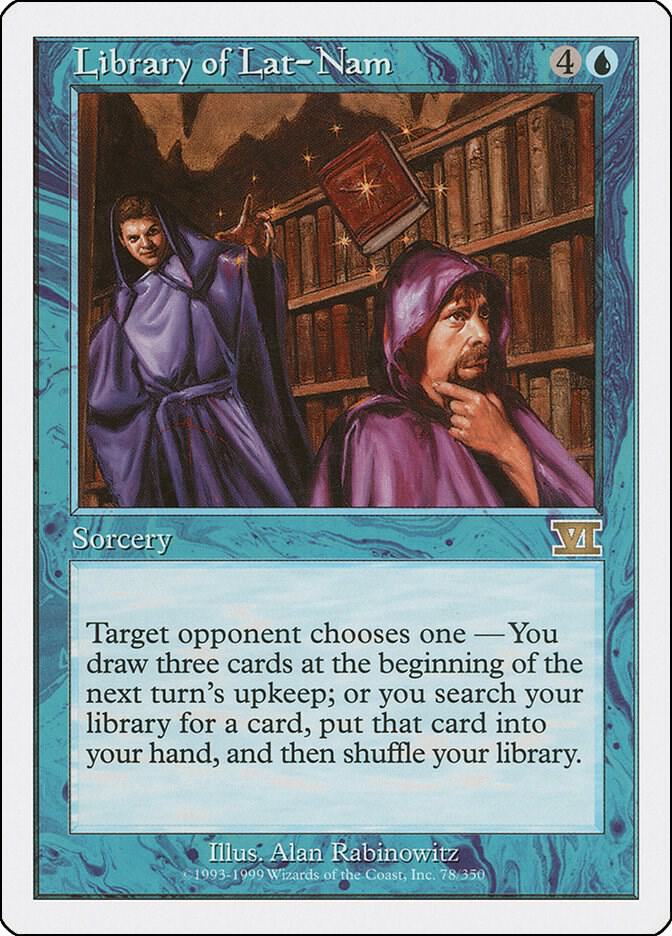 Library of Lat-Nam 78 card from Classic Sixth Edition