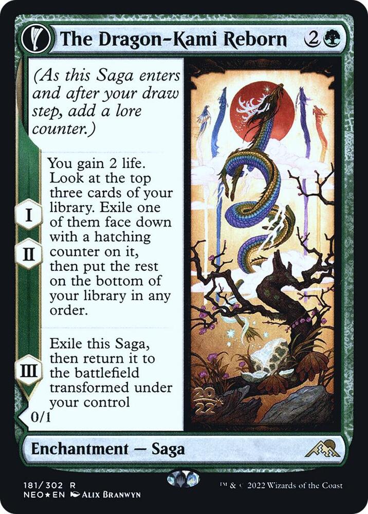 The Dragon-Kami Reborn 181 card from Prerelease Cards