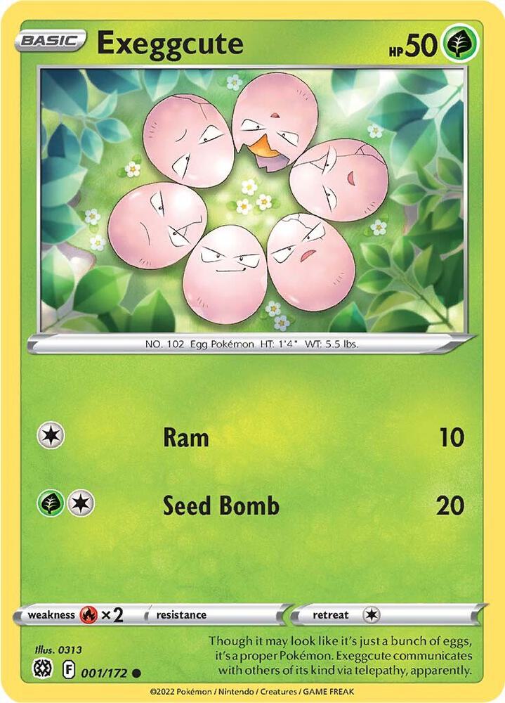 Exeggcute 001/172 card from SWSH09: Brilliant Stars