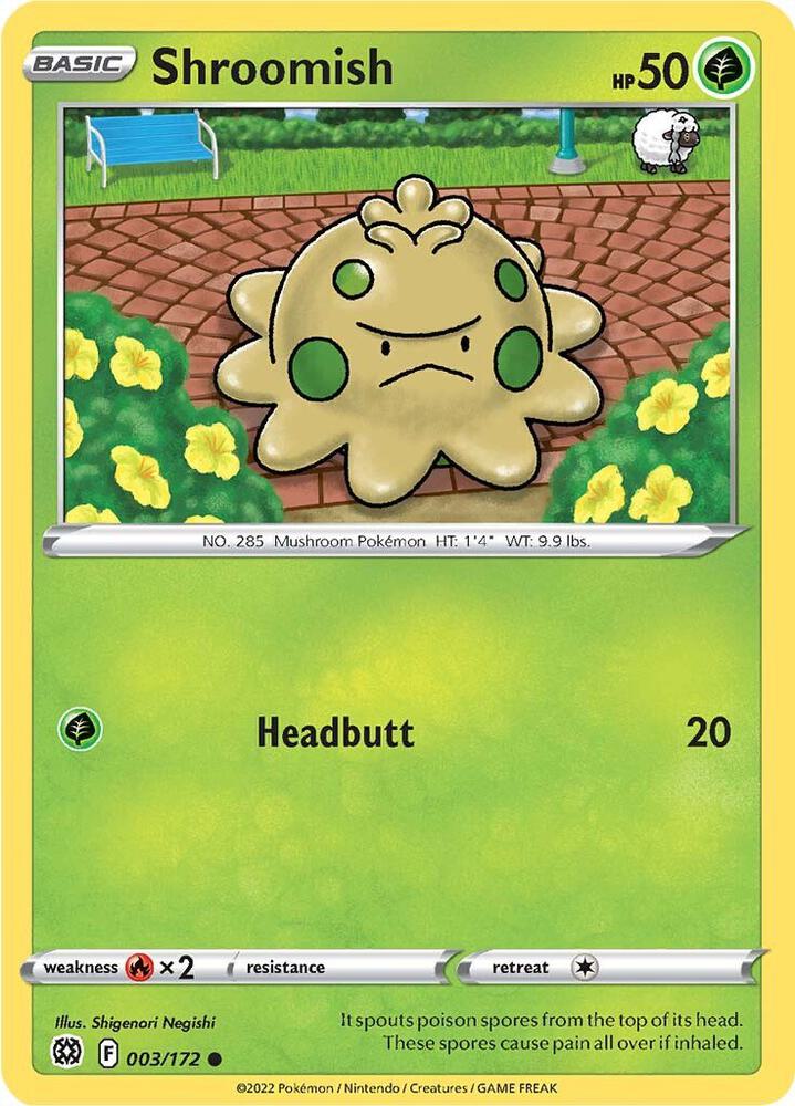Shroomish 003/172 card from SWSH09: Brilliant Stars