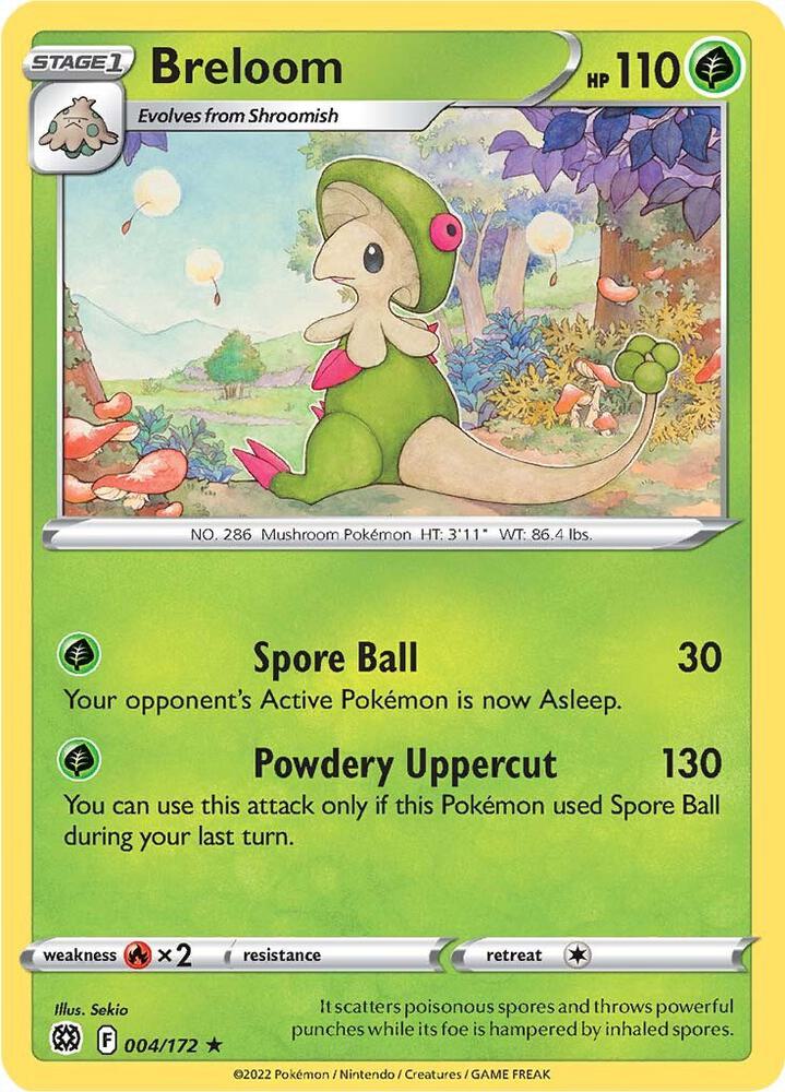 Breloom 004/172 card from SWSH09: Brilliant Stars