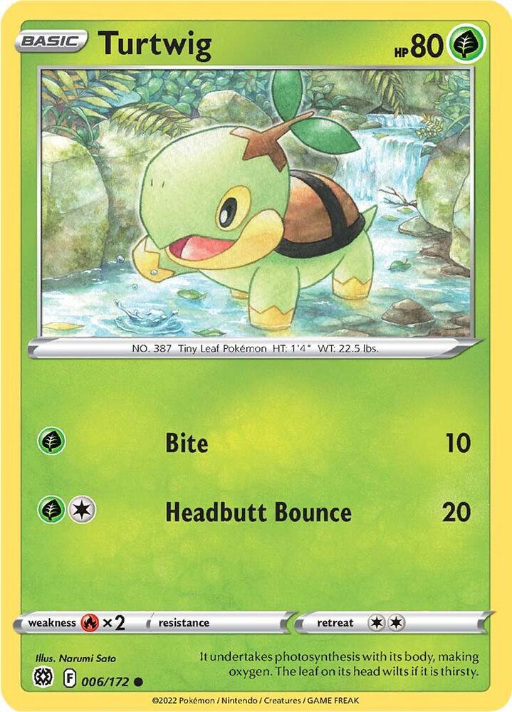 Turtwig 006/172 card from SWSH09: Brilliant Stars