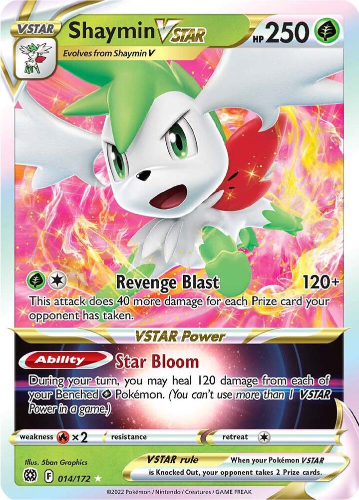 Shaymin VSTAR 014/172 card from SWSH09: Brilliant Stars