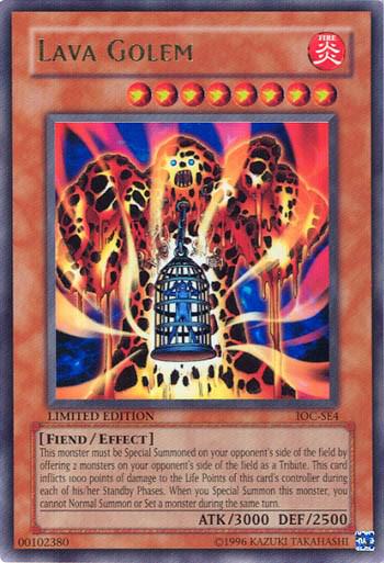 Lava Golem IOC-SE4 card from Invasion of Chaos
