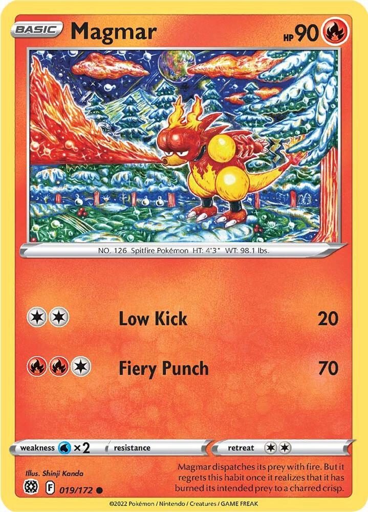 Magmar 019/172 card from SWSH09: Brilliant Stars
