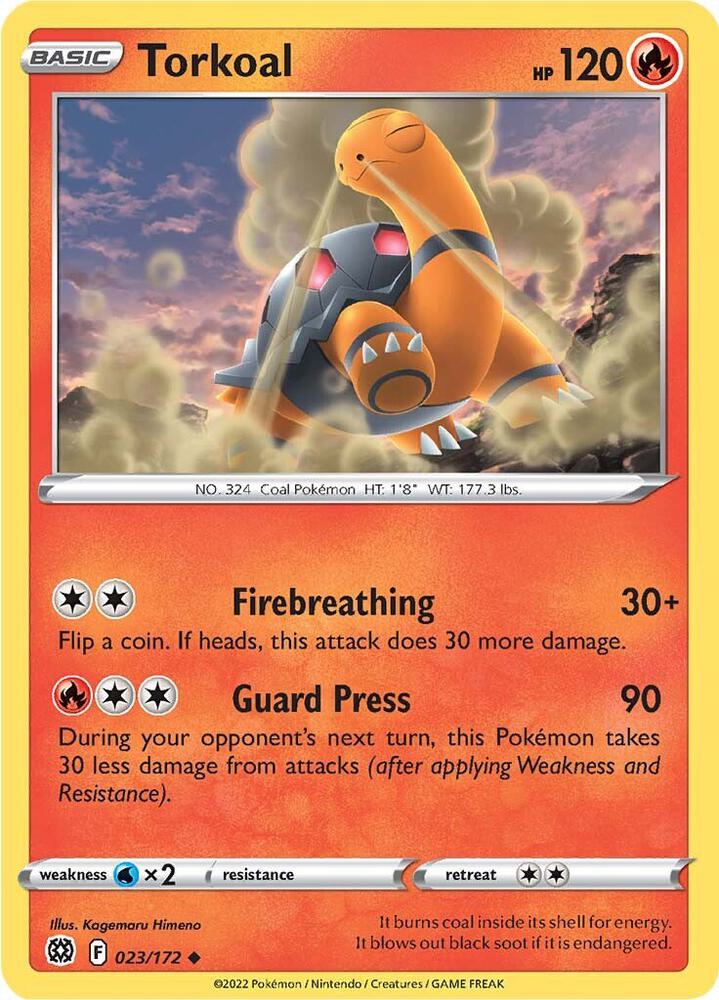 Torkoal 023/172 card from SWSH09: Brilliant Stars