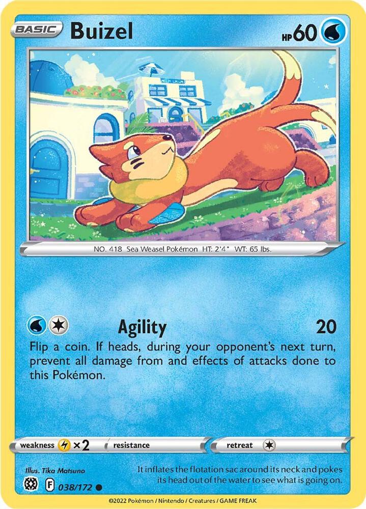 Buizel 038/172 card from SWSH09: Brilliant Stars