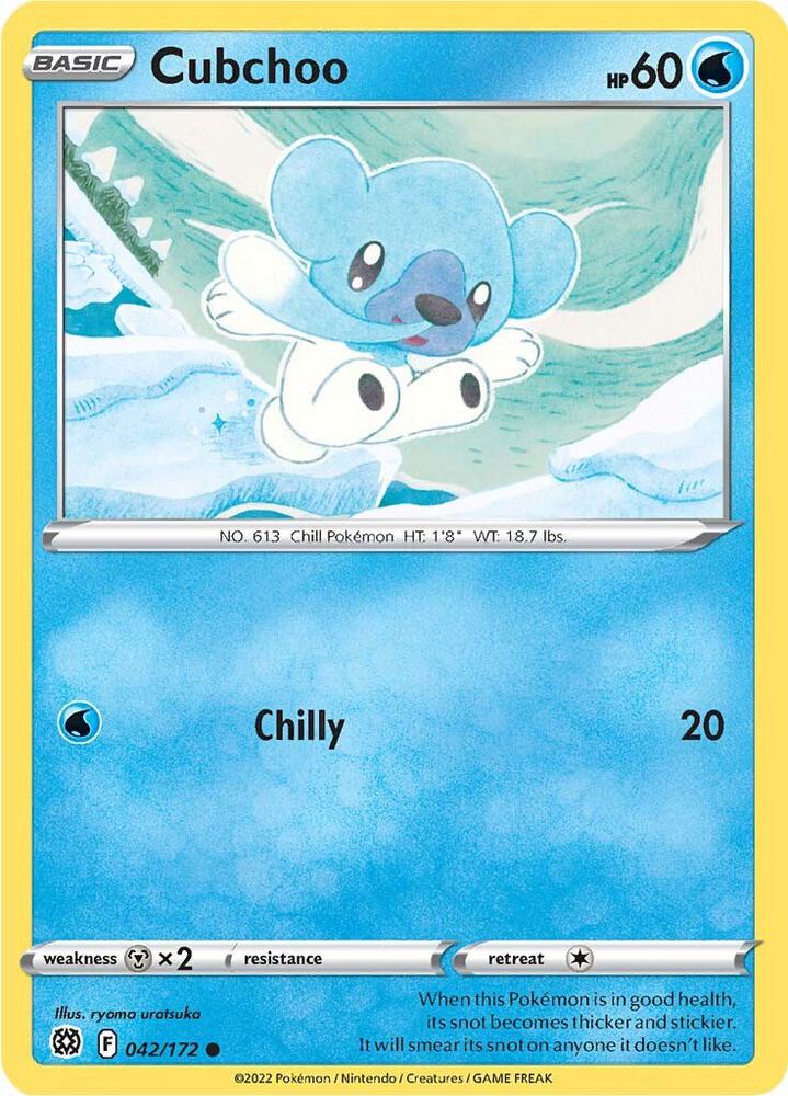 Cubchoo 042/172 card from SWSH09: Brilliant Stars