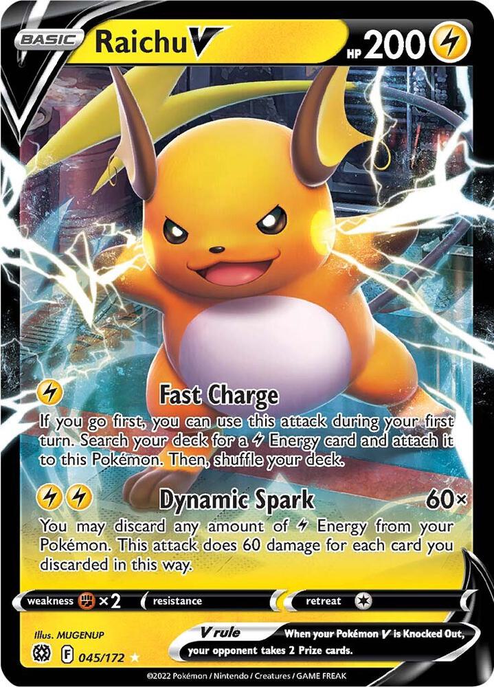 Raichu V 045/172 card from SWSH09: Brilliant Stars