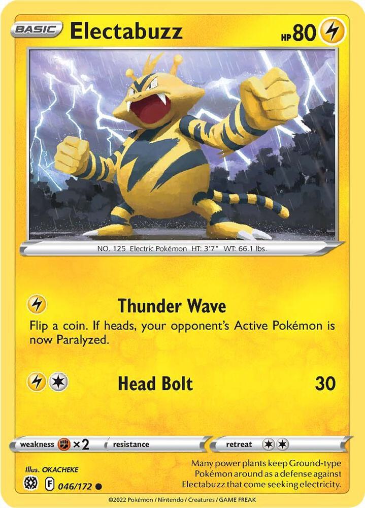 Electabuzz 046/172 card from SWSH09: Brilliant Stars