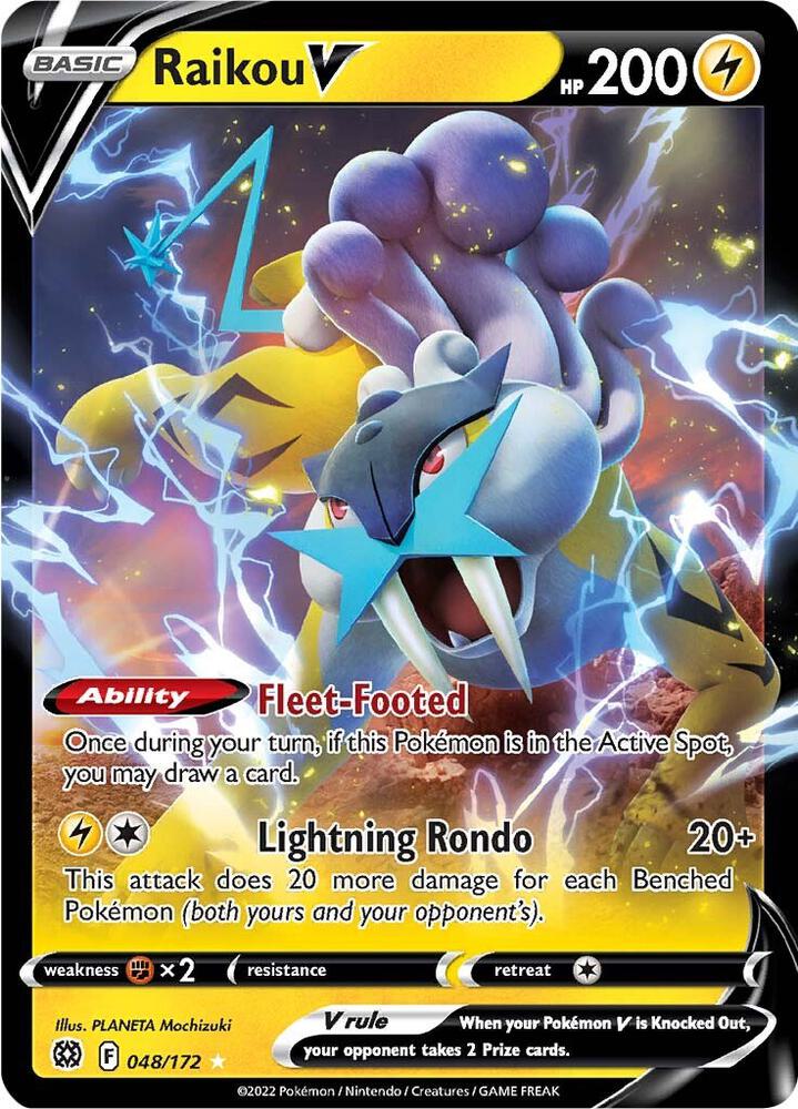 Raikou V 048/172 card from SWSH09: Brilliant Stars