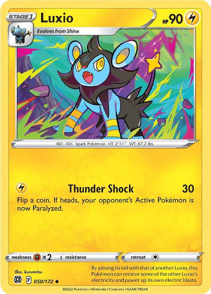 Luxio 050/172 card from SWSH09: Brilliant Stars