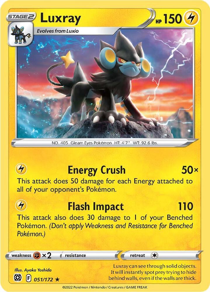 Luxray 051/172 card from SWSH09: Brilliant Stars