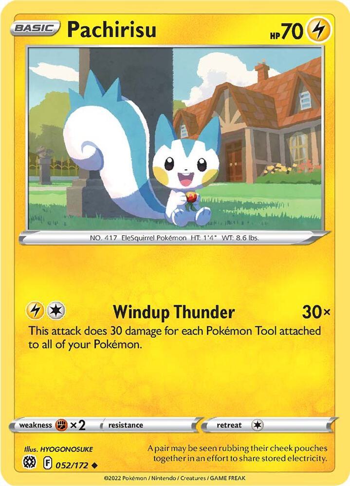 Pachirisu 052/172 card from SWSH09: Brilliant Stars