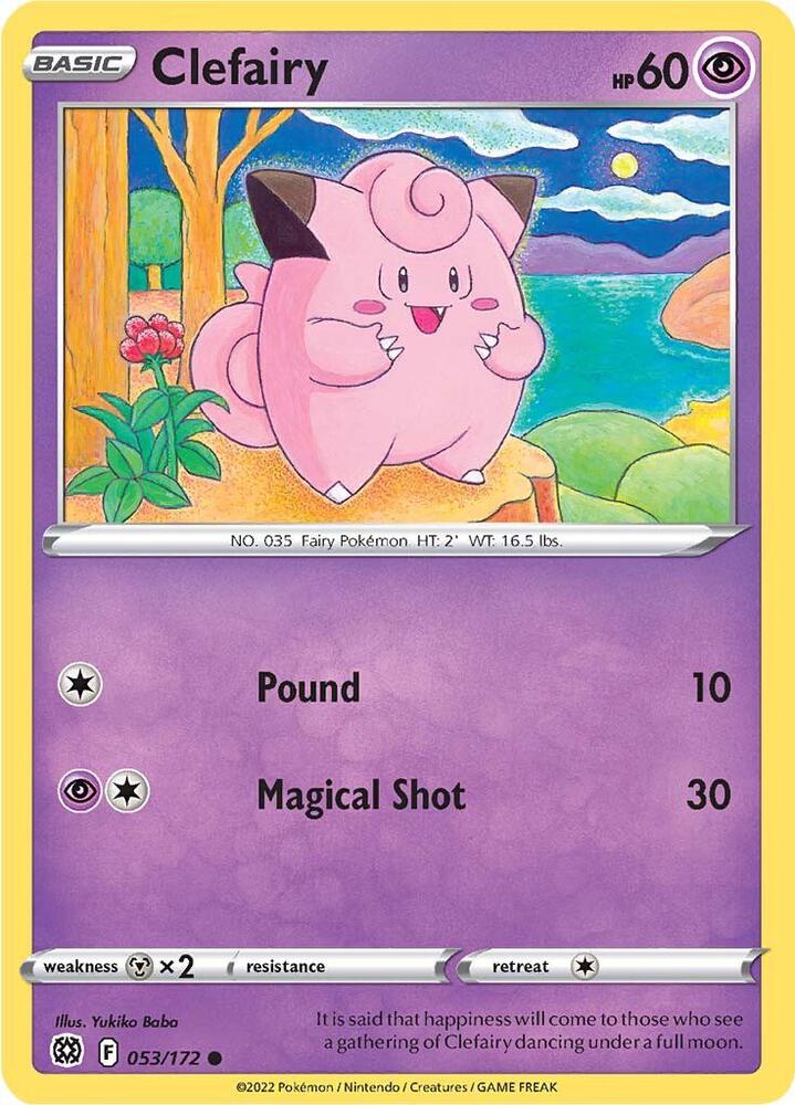 Clefairy 053/172 card from SWSH09: Brilliant Stars
