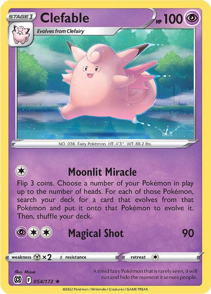 Clefable 054/172 card from SWSH09: Brilliant Stars