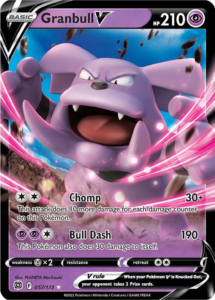 Granbull V 057/172 card from SWSH09: Brilliant Stars