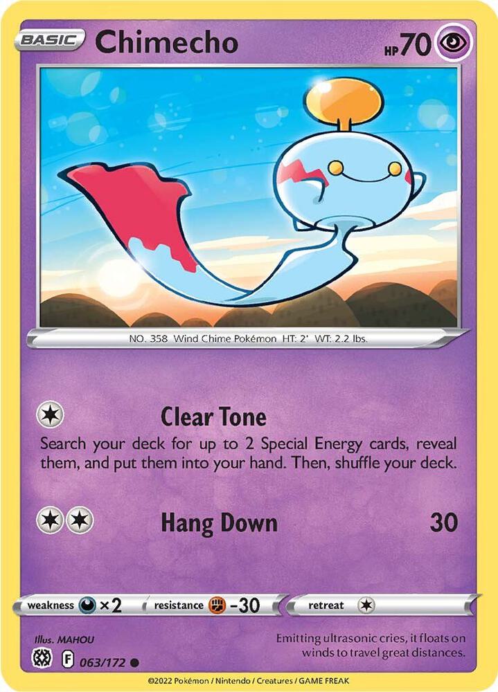 Chimecho 063/172 card from SWSH09: Brilliant Stars
