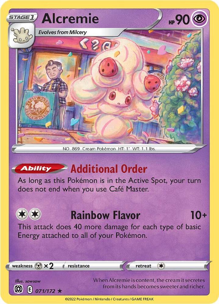 Alcremie 071/172 card from SWSH09: Brilliant Stars