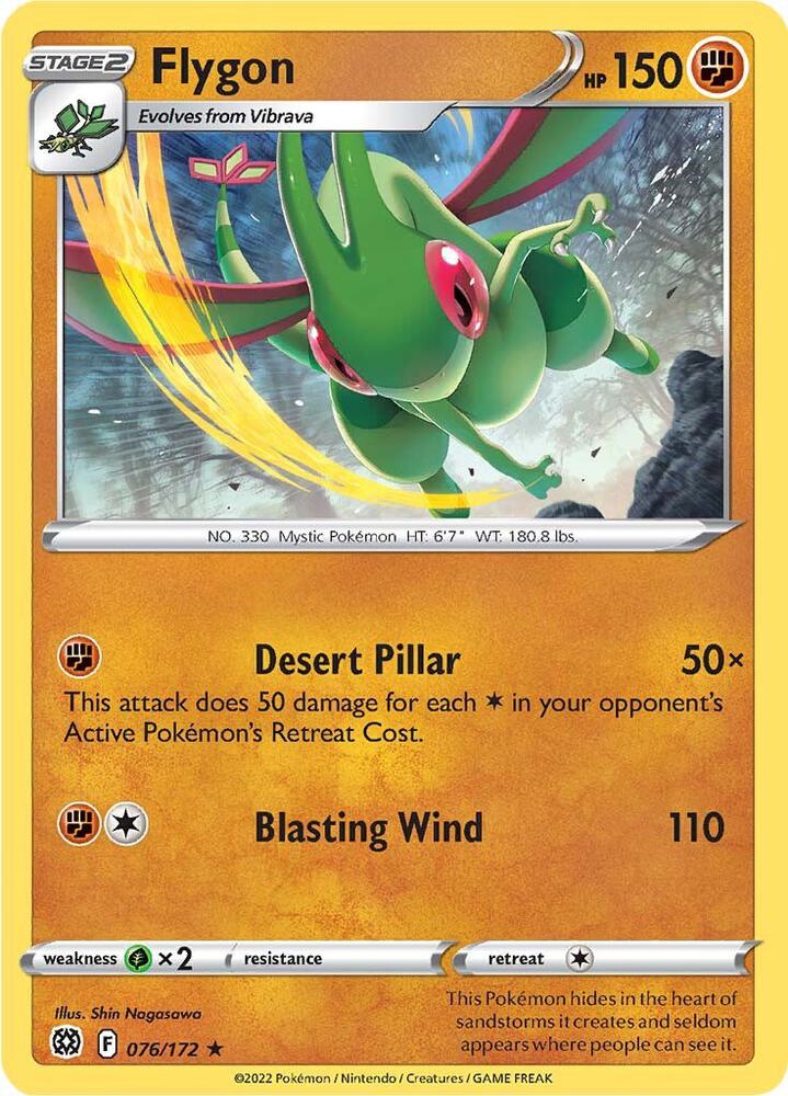 Flygon 076/172 card from SWSH09: Brilliant Stars